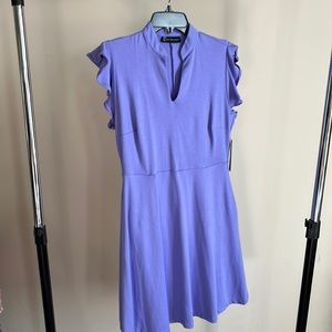 NY & Co lavender dress with ruffled cap sleeve.NWT.